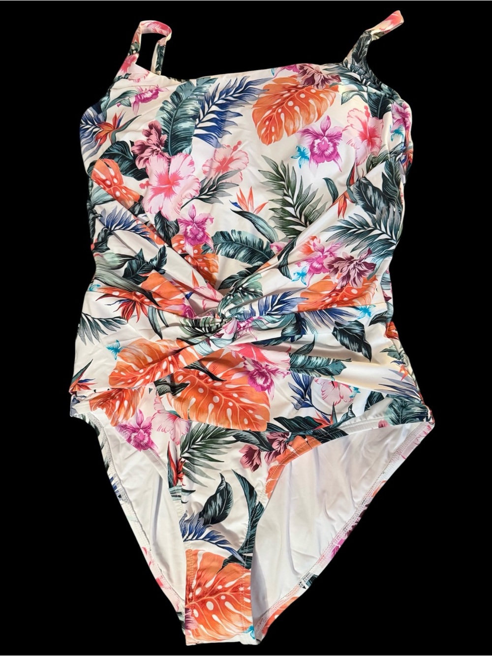 Jantzen One-Piece Tropical Print Swimsuit
Twist Front Tummy Control NWT
